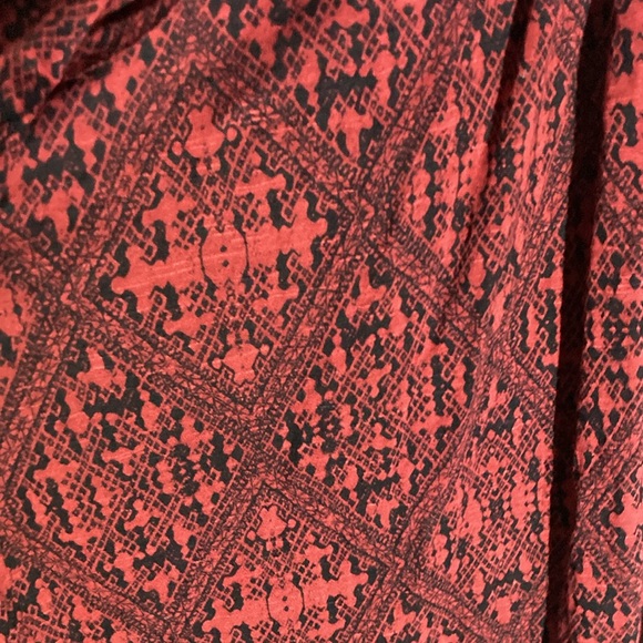 58-11 FREE PEOPLE red pack geometric double dutch flowy tank top M - Picture 5 of 10